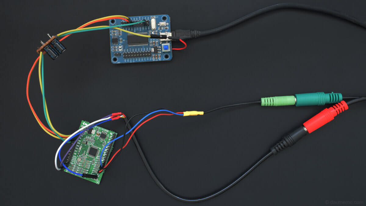 ADAU1401 real connection to CY7C68013A programming board