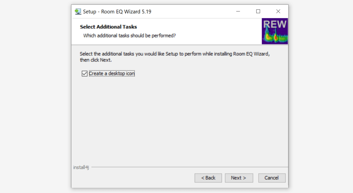 REW installation step 6