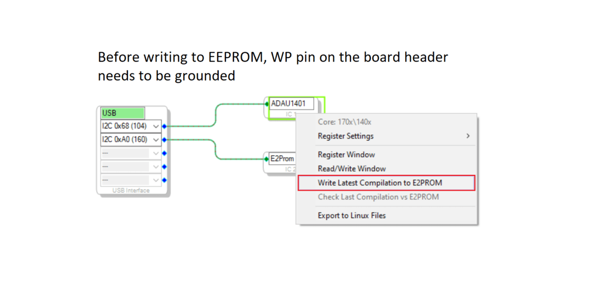 SigmaStudio write DSP program to EEPROM