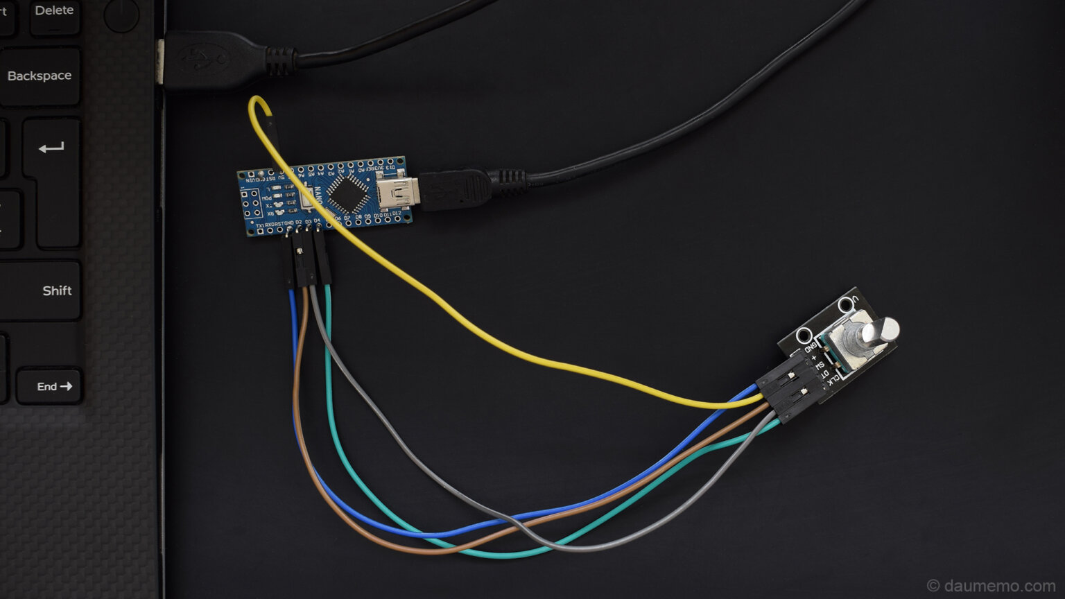How to connect an encoder to your Arduino - Daumemo